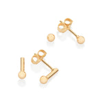 Kit Brincos Rommanel com Esferas de 3mm em Ouro 18K – Design Palito e Solitário Delicado - Joias Rommanel | YouBeauty - Brincos, Colares e Anéis com Frete Grátis