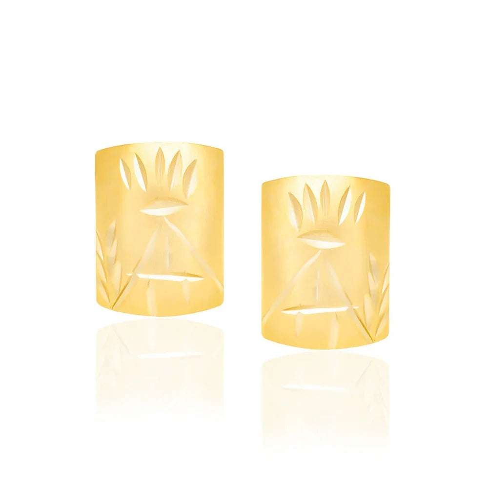 Brinco Quadrado Diamantado Rommanel em Ouro 18K – Detalhes de Casa, Folhagem e Sol - Joias Rommanel | YouBeauty - Brincos, Colares e Anéis com Frete Grátis