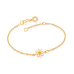 Pulseira Infantil Rommanel com Pingente Flor Margarida em Banho Ouro 18K – Design Delicado e Ajustável - Joias Rommanel | YouBeauty - Brincos, Colares e Anéis com Frete Grátis