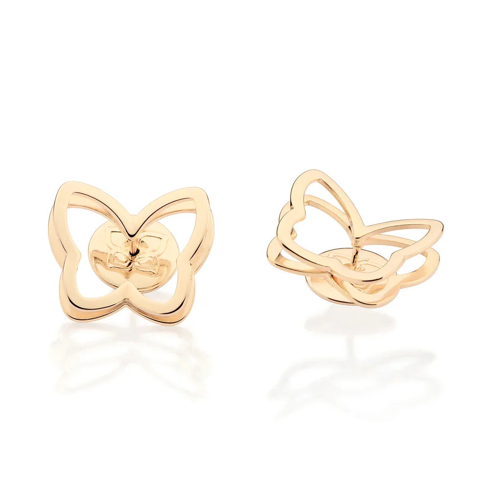 Brinco Borboleta Vazado Rommanel Banhado a Ouro 18K – Design Delicado e Elegante - Joias Rommanel | YouBeauty - Brincos, Colares e Anéis com Frete Grátis