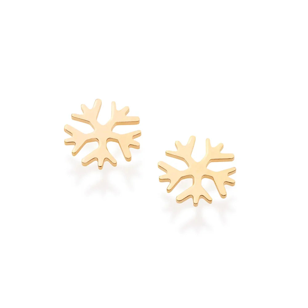 Brinco Infantil Floco de Neve Rommanel em Ouro 18K – Design Delicado 7mm - Joias Rommanel | YouBeauty - Brincos, Colares e Anéis com Frete Grátis