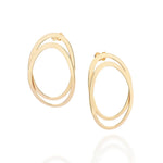 Brinco Maxi Oval Vazado Sobreposto Rommanel em Ouro 18K – Design Sofisticado e Elegante - Joias Rommanel | YouBeauty - Brincos, Colares e Anéis com Frete Grátis