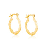 Brinco Argola Granitada e Torcida Rommanel em Ouro 18K – Design Elegante Médio 1,7 cm - Joias Rommanel | YouBeauty - Brincos, Colares e Anéis com Frete Grátis