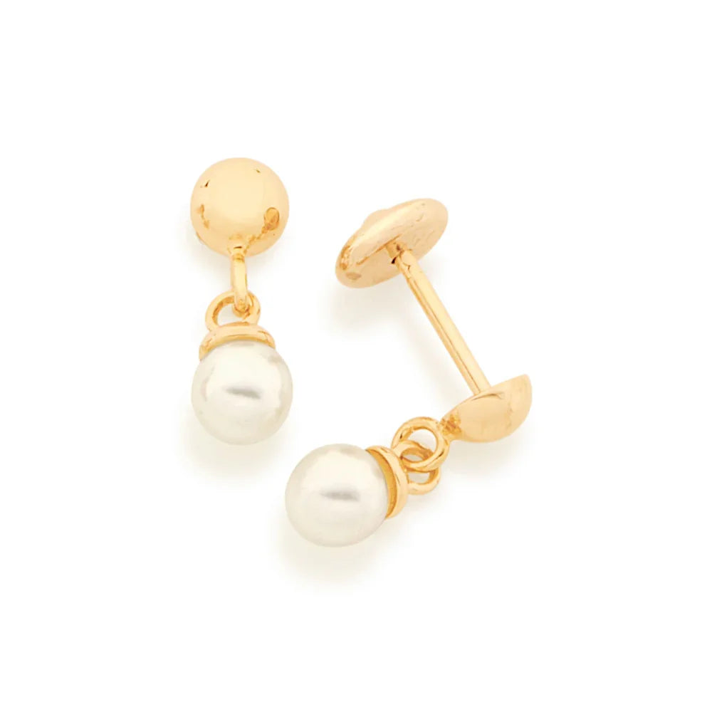 Brinco Infantil Rommanel com Pérola Sintética em Ouro 18K – Design Delicado e Seguro - Joias Rommanel | YouBeauty - Brincos, Colares e Anéis com Frete Grátis