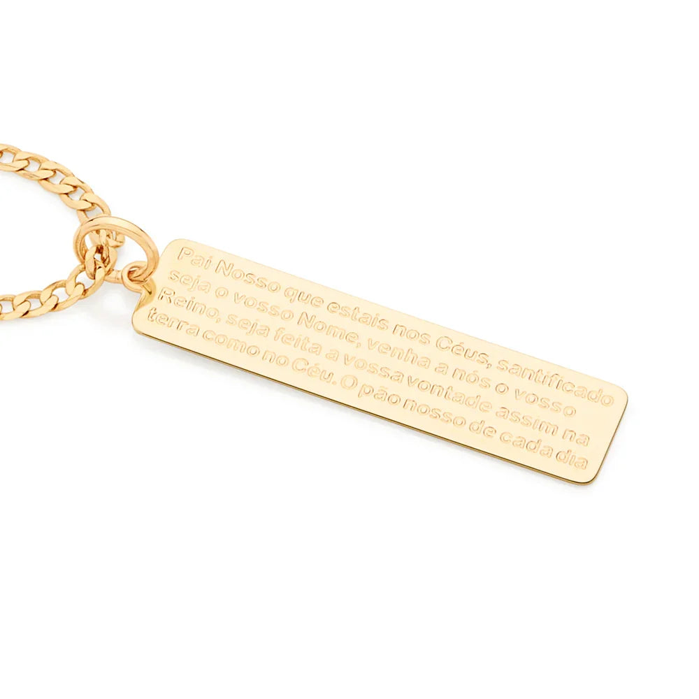 Pingente Retangular Rommanel com Oração do Pai Nosso em Ouro 18K – Design Religioso Exclusivo - Joias Rommanel | YouBeauty - Brincos, Colares e Anéis com Frete Grátis