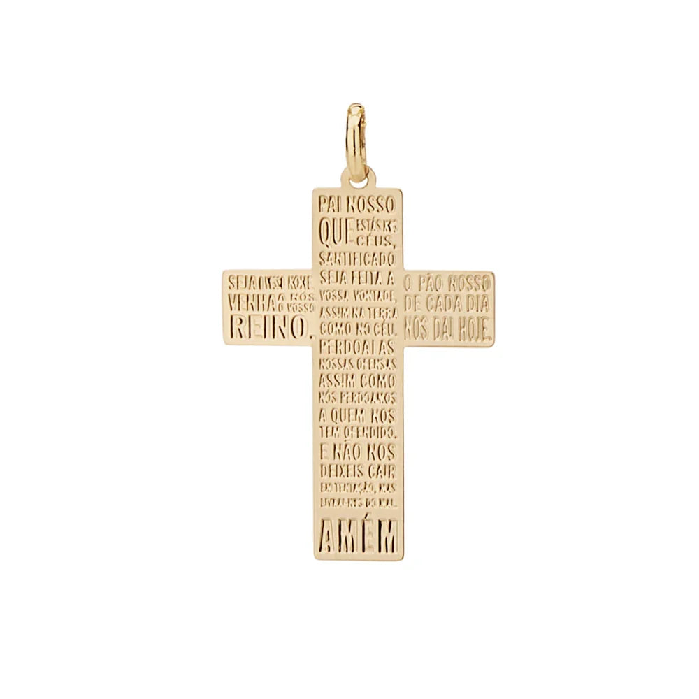 Pingente Cruz Rommanel com Oração do Pai Nosso em Ouro 18K – Design Religioso Exclusivo - Joias Rommanel | YouBeauty - Brincos, Colares e Anéis com Frete Grátis
