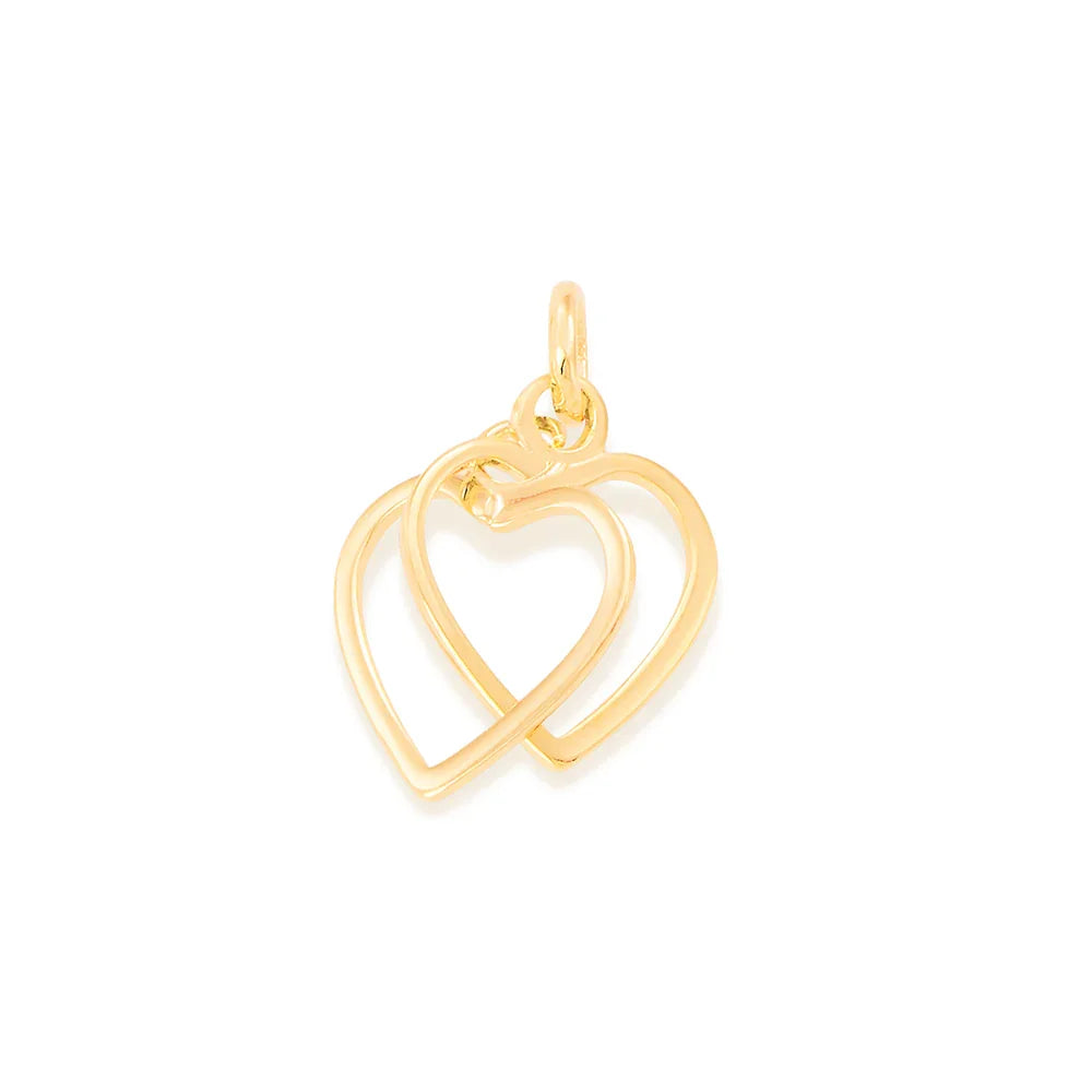 Pingente Rommanel com Dois Corações Vazados Entrelaçados em Banho Ouro 18k – Design Delicado e Sofisticado - Joias Rommanel | YouBeauty - Brincos, Colares e Anéis com Frete Grátis