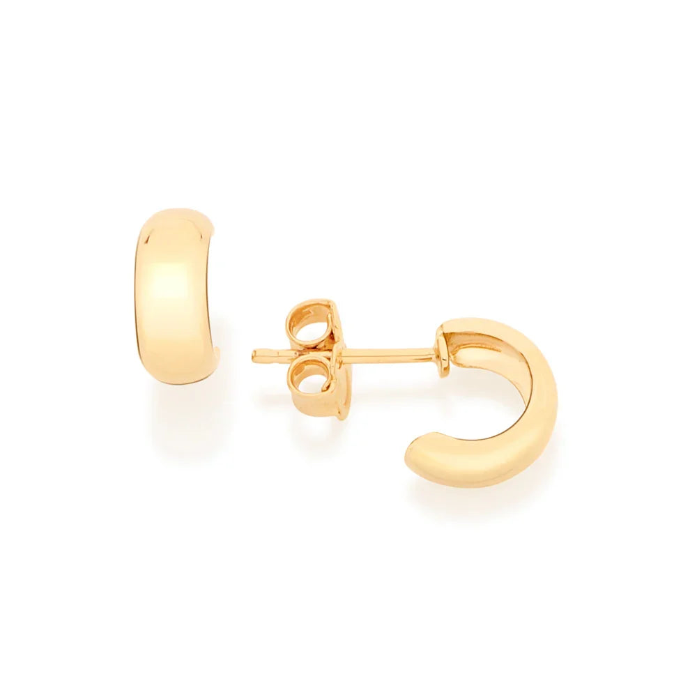 Brinco Meia Argola Rommanel Banhado a Ouro 18K – Design Delicado e Elegante - Joias Rommanel | YouBeauty - Brincos, Colares e Anéis com Frete Grátis