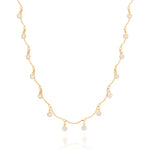 Gargantilha Rommanel com Pingentes Redondos e 22 Zircônias em Ouro 18K – Design Curvado Sofisticado - Joias Rommanel | YouBeauty - Brincos, Colares e Anéis com Frete Grátis