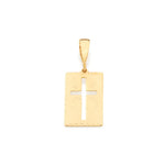 Pingente Retangular Rommanel com Cruz Vazada em Ouro 18K – Design Delicado e Sofisticado - Joias Rommanel | YouBeauty - Brincos, Colares e Anéis com Frete Grátis