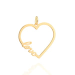 Pingente Coração Vazado Rommanel com Escrita Love em Ouro 18K – Design Delicado e Romântico - Joias Rommanel | YouBeauty - Brincos, Colares e Anéis com Frete Grátis