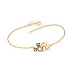 Pulseira Rommanel com Mickey e Minnie Cravejados de Zircônias em Ouro 18K – Corrente Elo Cadeado Ajustável - Joias Rommanel | YouBeauty - Brincos, Colares e Anéis com Frete Grátis
