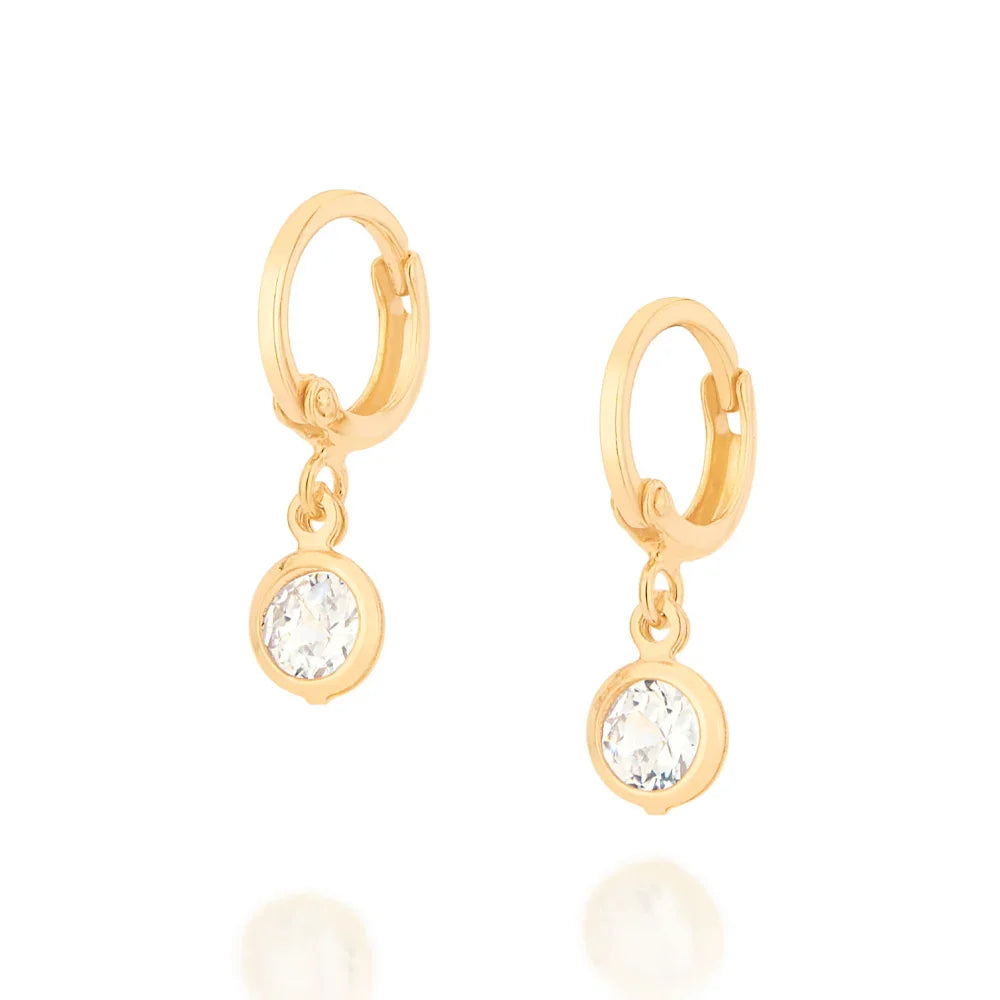 Brinco Argola Rommanel com Zircônias 5mm em Ouro 18K – Design Sofisticado Pendurado - Joias Rommanel | YouBeauty - Brincos, Colares e Anéis com Frete Grátis