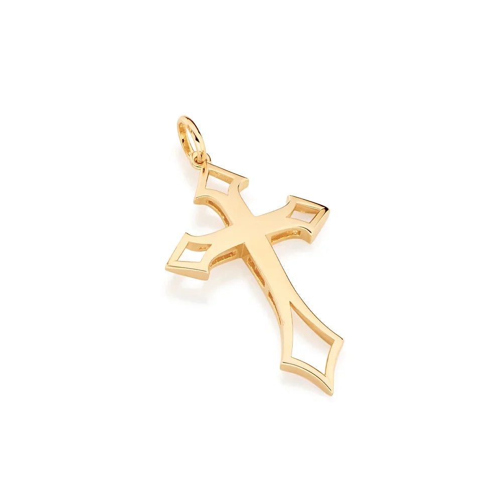 Pingente Cruz Rommanel com Detalhes Vazados em Ouro 18K – Design Sofisticado - Joias Rommanel | YouBeauty - Brincos, Colares e Anéis com Frete Grátis