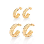 Kit Brinco Meia Argola Texturizado Abaulado Rommanel – Banhado a Ouro 18K, Design Sofisticado - Joias Rommanel | YouBeauty - Brincos, Colares e Anéis com Frete Grátis