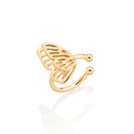 Brinco Piercing Rommanel em Formato de Asas de Borboleta – Design Delicado com Pressão Ajustável - Joias Rommanel | YouBeauty - Brincos, Colares e Anéis com Frete Grátis