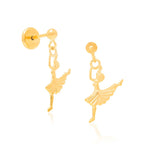 Brinco Infantil Bailarina Rommanel em Ouro 18K – Design Delicado e Exclusivo 2 cm - Joias Rommanel | YouBeauty - Brincos, Colares e Anéis com Frete Grátis