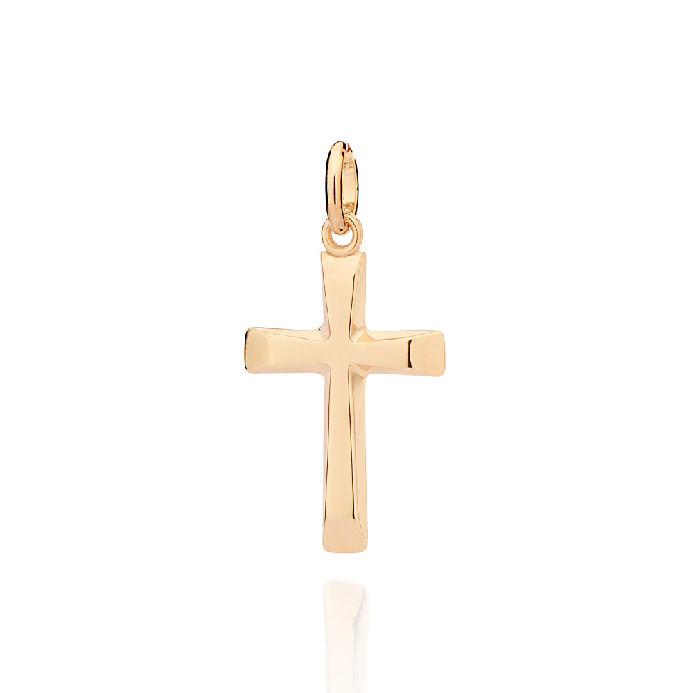 Pingente Cruz Rommanel Banhado a Ouro 18K – Design Elegante e Sofisticado