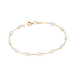 Pulseira Rommanel com Corrente Elo Cadeado Oval e Pérolas Sintéticas – Design Delicado e Elegante - Joias Rommanel | YouBeauty - Brincos, Colares e Anéis com Frete Grátis