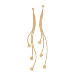 Brinco Pêndulo Rommanel com Esferas e Corrente Groumet em Banho Ouro 18K – Design Elegante com Círculos Vazados - Joias Rommanel | YouBeauty - Brincos, Colares e Anéis com Frete Grátis