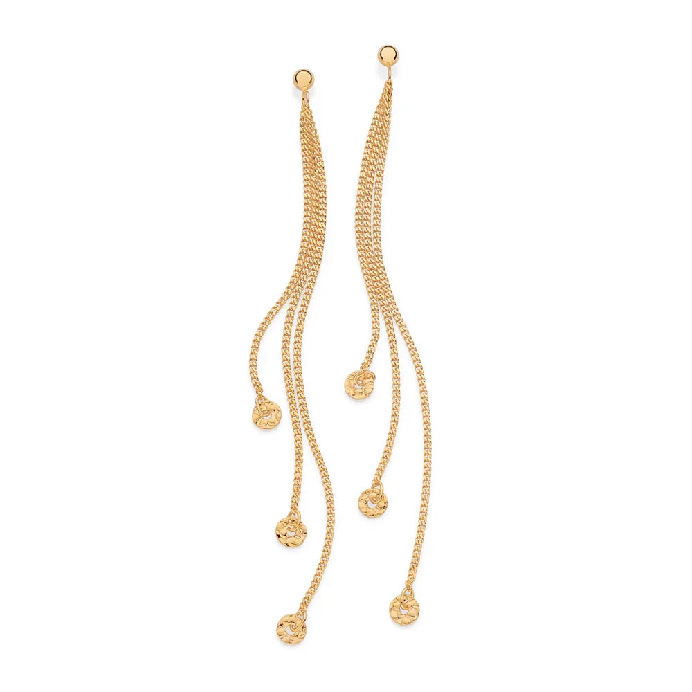 Brinco Pêndulo Rommanel com Esferas e Corrente Groumet em Banho Ouro 18K – Design Elegante com Círculos Vazados - Joias Rommanel | YouBeauty - Brincos, Colares e Anéis com Frete Grátis