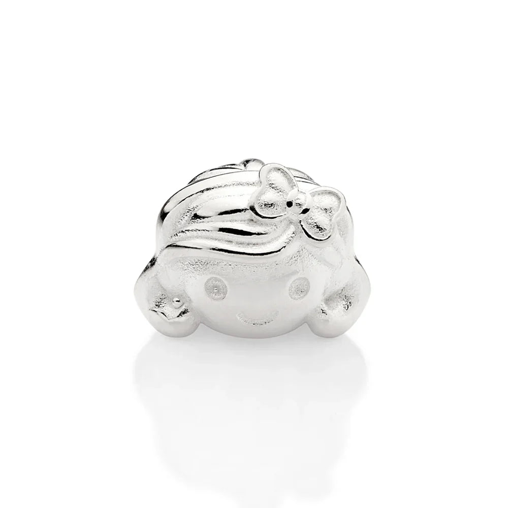 Pingente Berloque Cabeça de Menina Rommanel em Prata – Design Delicado e Charmoso - Joias Rommanel | YouBeauty - Brincos, Colares e Anéis com Frete Grátis