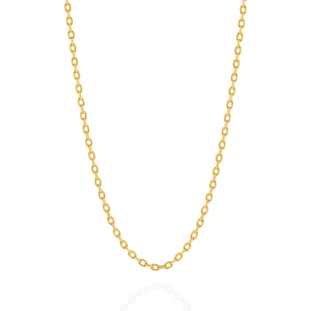 Cordão Fio Cadeado 0,35 50 cm Rommanel Banhado a Ouro 18K – Design Clássico e Durabilidade Premium