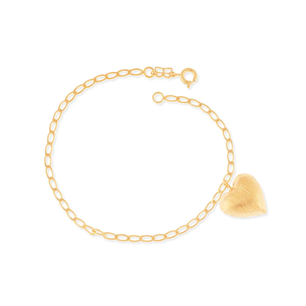 Pulseira Rommanel com Pingente de Coração em Ouro 18K – Corrente de Elo Lixado Fino - Joias Rommanel | YouBeauty - Brincos, Colares e Anéis com Frete Grátis