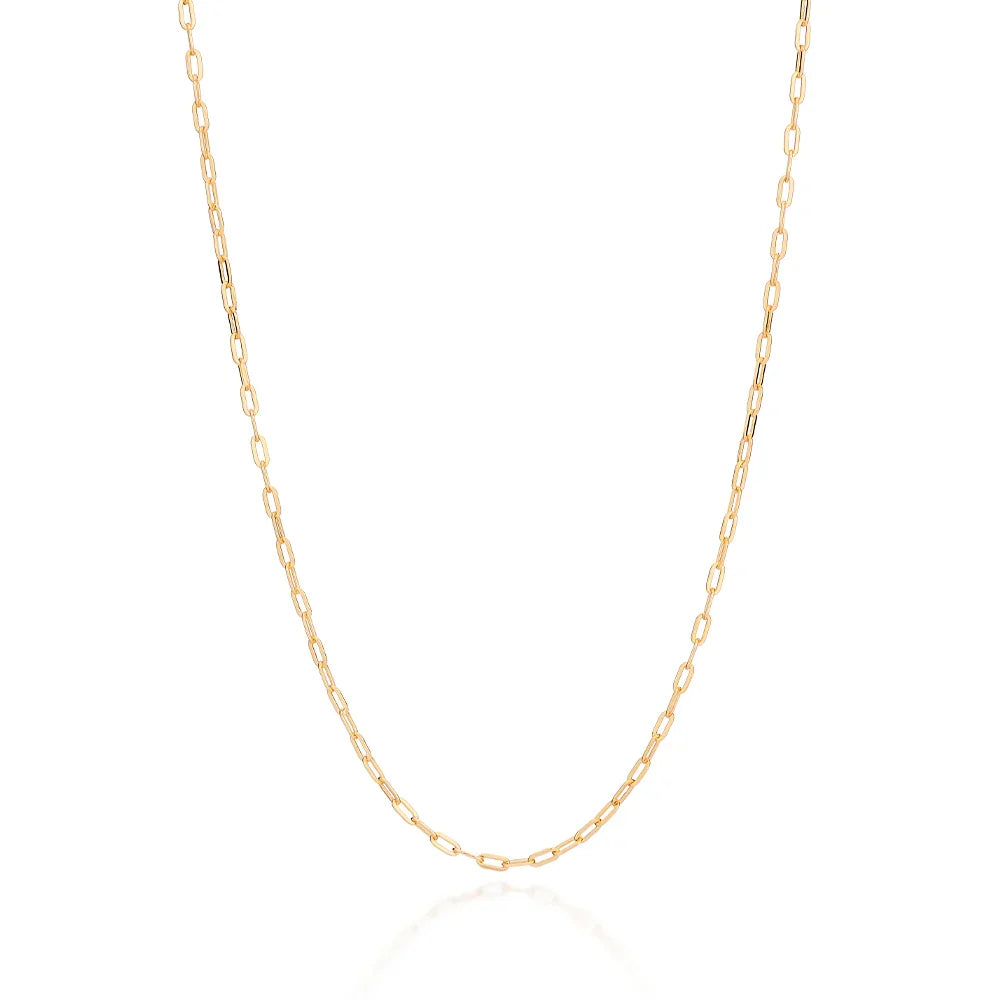 Cordão Elo Cadeado Rommanel em Banho Ouro 18K – Fio Fino 0,40 mm, 60 cm - Joias Rommanel | YouBeauty - Brincos, Colares e Anéis com Frete Grátis