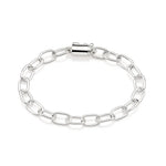 Pulseira em Corrente Elo Cadeado Oval Rommanel em Prata – Fio 1,40 mm, 18 cm - Joias Rommanel | YouBeauty - Brincos, Colares e Anéis com Frete Grátis