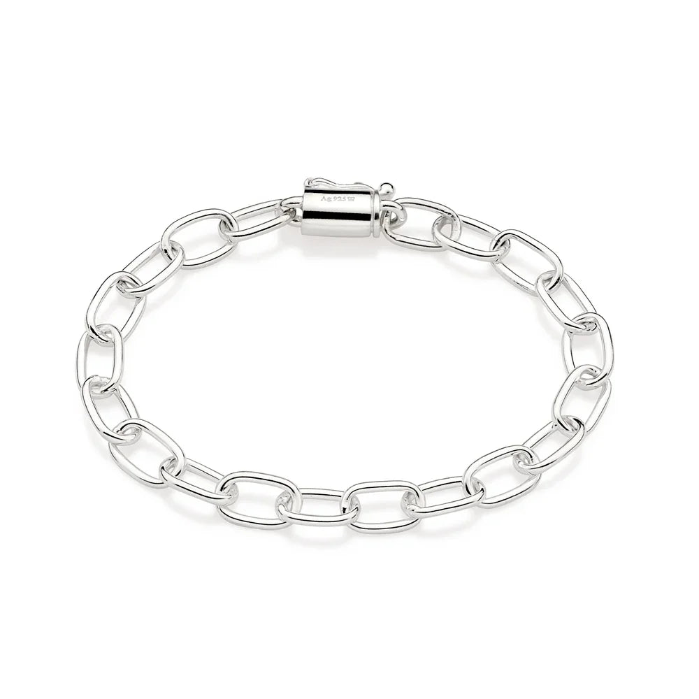 Pulseira em Corrente Elo Cadeado Oval Rommanel em Prata – Fio 1,40 mm, 18 cm - Joias Rommanel | YouBeauty - Brincos, Colares e Anéis com Frete Grátis