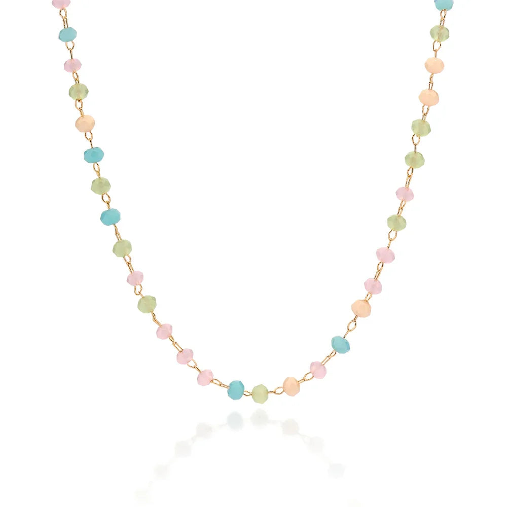 Gargantilha Rommanel com Cristais Coloridos de 3,5 mm em Corrente Ajustável – Design Delicado e Elegante - Joias Rommanel | YouBeauty - Brincos, Colares e Anéis com Frete Grátis