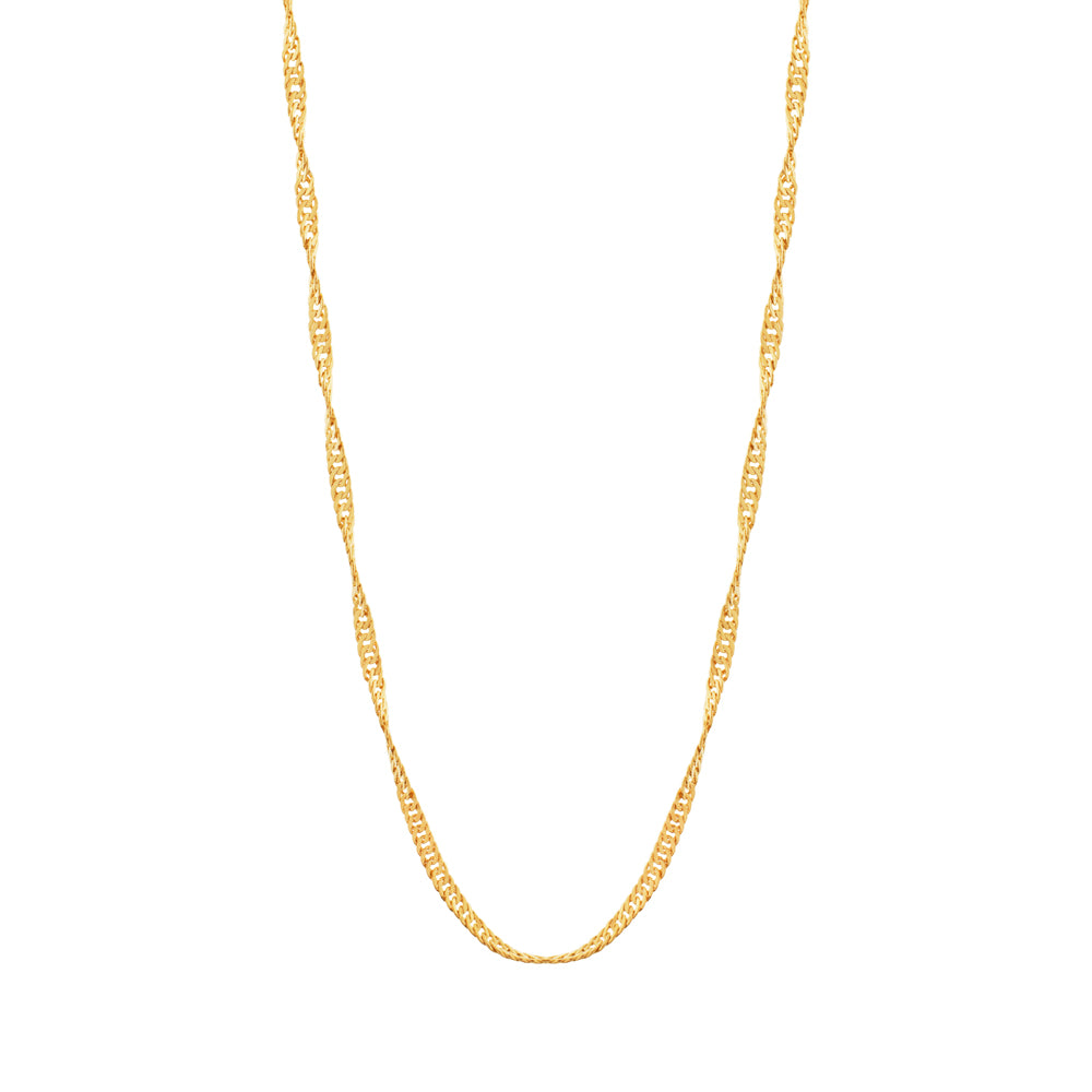 Cordão Fio Singapura Rommanel Banhado a Ouro 18K – 50 cm Elegante