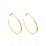 Brinco Meia Argola Rommanel com 20 Cristais em Banho Ouro 18K – Design Elegante e Brilhante - Joias Rommanel | YouBeauty - Brincos, Colares e Anéis com Frete Grátis