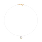 Gargantilha Rommanel com Pingente de Zircônia 10mm em Fio de Nylon – Design Delicado e Elegante - Joias Rommanel | YouBeauty - Brincos, Colares e Anéis com Frete Grátis