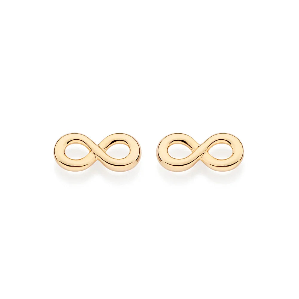 Brinco Infinito Pequeno Rommanel Banhado a Ouro 18K – Design Elegante e Minimalista - Joias Rommanel | YouBeauty - Brincos, Colares e Anéis com Frete Grátis