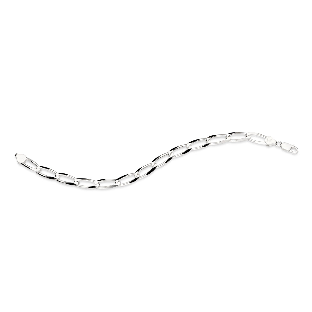 Pulseira Rommanel em Corrente Elo Groumet Longo 21 cm – Design Sofisticado