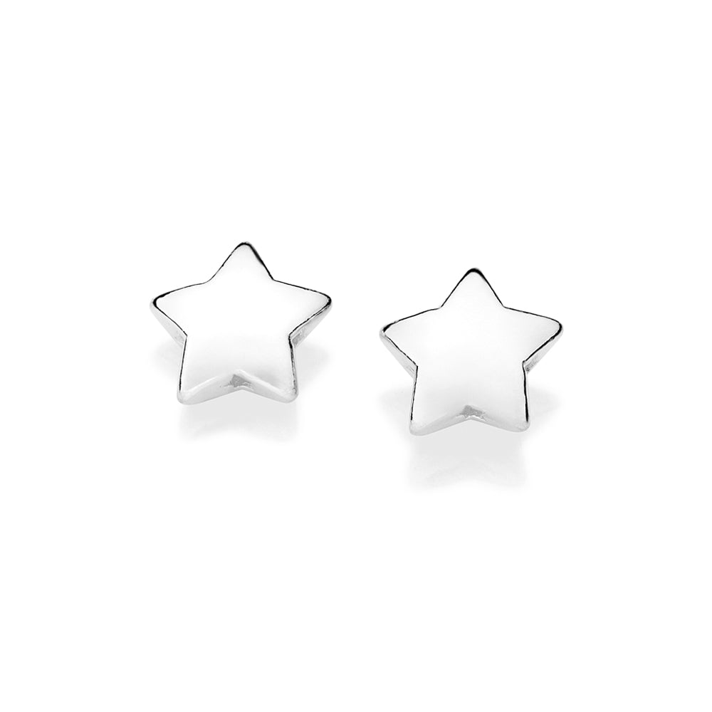 Brinco Estrela Bojuda Rommanel em Prata – Design Exclusivo com Mini Estrelas Vazadas