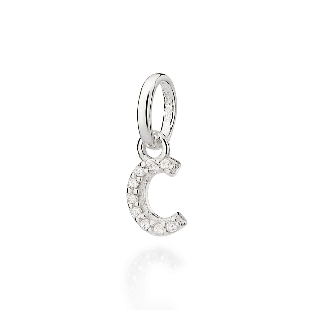 Pingente Letra Cravejado com Zircônias em Prata – Design Delicado Rommanel