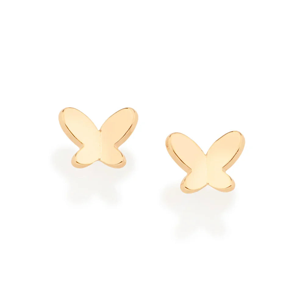 Brinco Borboleta Pequeno Rommanel Banho Ouro 18K – Design Delicado e Sofisticado - Joias Rommanel | YouBeauty - Brincos, Colares e Anéis com Frete Grátis