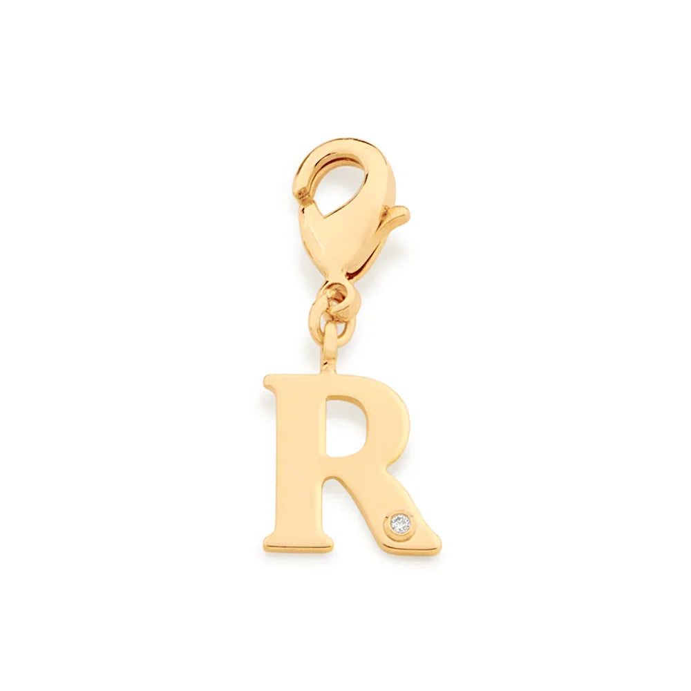 Pingente Berloque Letra Rommanel com Zircônia em Ouro 18K – Fecho Lagosta Delicado - Joias Rommanel | YouBeauty - Brincos, Colares e Anéis com Frete Grátis