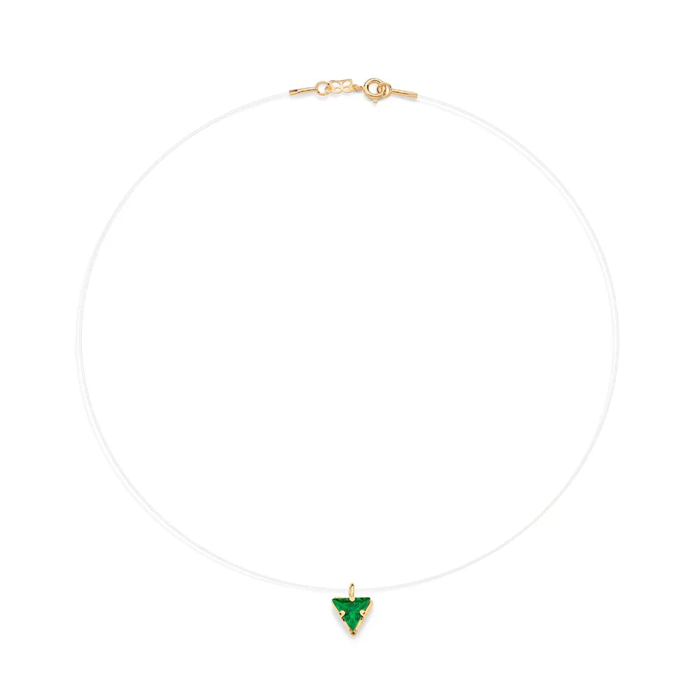 Gargantilha Rommanel com Zircônia Triangular de 6 mm em Fio de Nylon – Cores Exclusivas Variadas - Joias Rommanel | YouBeauty - Brincos, Colares e Anéis com Frete Grátis