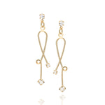 Brinco Base Rommanel com Cristais 3mm em Ouro 18K – Fio Torcido Elegante - Joias Rommanel | YouBeauty - Brincos, Colares e Anéis com Frete Grátis