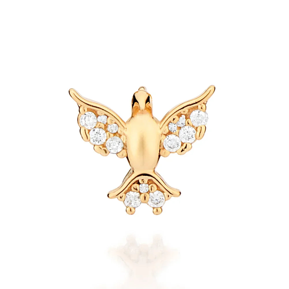 Pingente Espírito Santo Rommanel Cravejado com Zircônias em Ouro 18K – Design Delicado e Brilhante - Joias Rommanel | YouBeauty - Brincos, Colares e Anéis com Frete Grátis