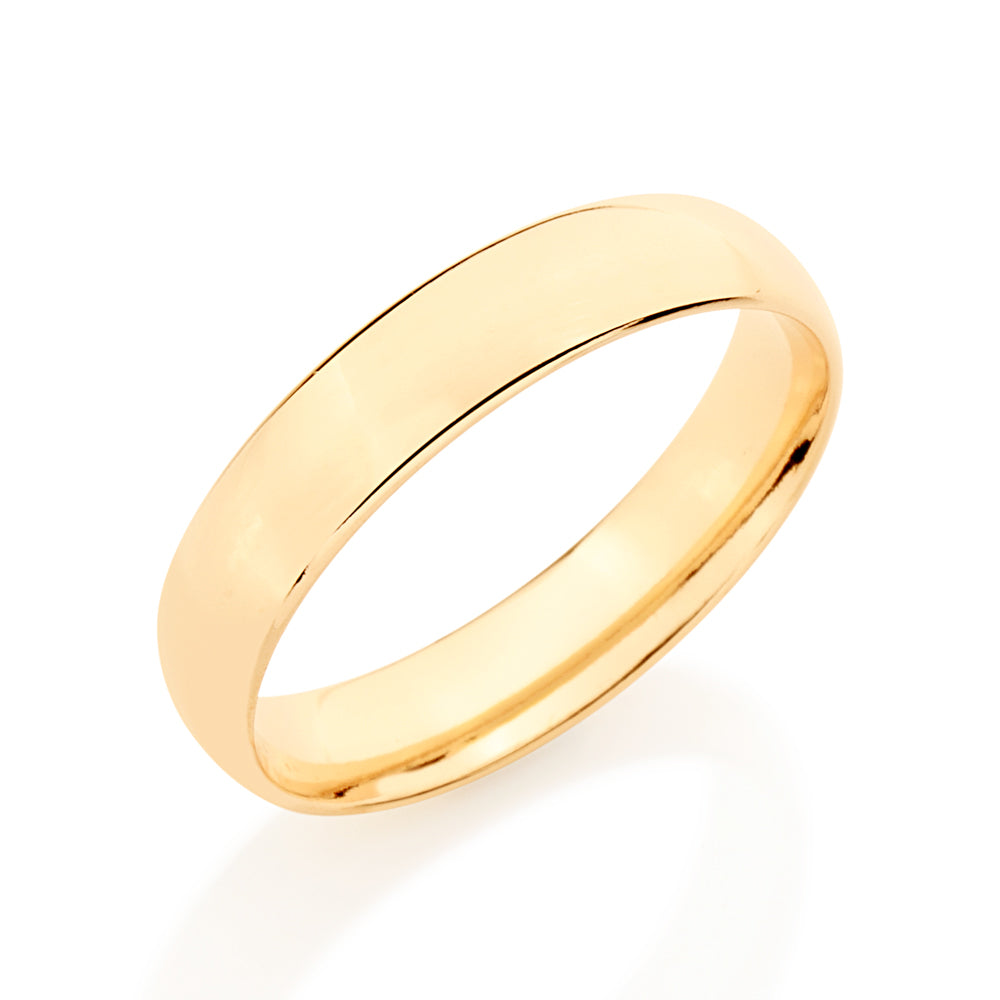 Aliança Lisa Anatômica Rommanel Banhada a Ouro 18K – Conforto e Elegância Diário