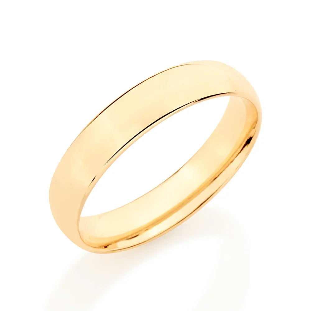 Aliança Lisa Anatômica Rommanel Banhada a Ouro 18K – Conforto e Elegância Diário - You Beauty