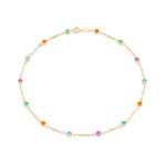 Gargantilha Choker Rommanel com Cristais Redondos Coloridos em Fio Palito Ajustável – Design Delicado e Moderno - Joias Rommanel | YouBeauty - Brincos, Colares e Anéis com Frete Grátis