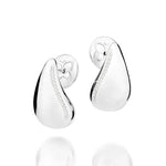 Brinco Gota Bojuda Rommanel em Prata com Flores Vazadas – Cravejado com 26 Zircônias Brancas - Joias Rommanel | YouBeauty - Brincos, Colares e Anéis com Frete Grátis