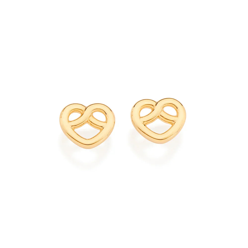 Brinco Coração com Símbolo do Infinito Rommanel Banhado a Ouro 18K – Design Delicado e Sofisticado - Joias Rommanel | YouBeauty - Brincos, Colares e Anéis com Frete Grátis