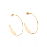 Brinco Meia Argola Rommanel com Detalhe em Gota Banhado a Ouro 18K – Design Fino e Elegante - Joias Rommanel | YouBeauty - Brincos, Colares e Anéis com Frete Grátis